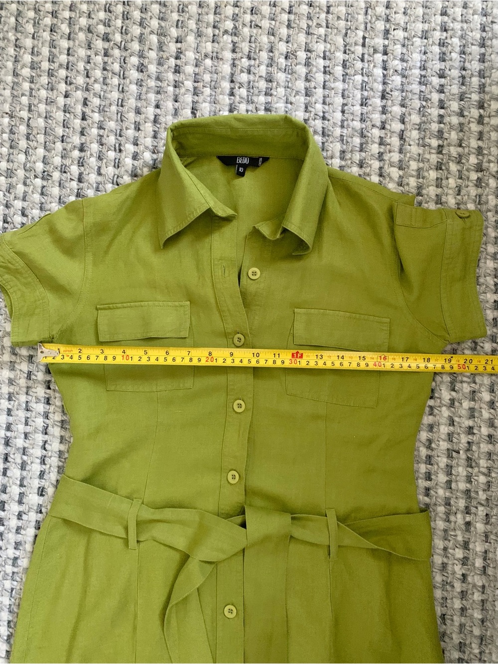 Olive Green Linen 2 Piece Set: Pants & Shirt ๐ - Picture 11 of 16